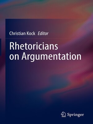 cover image of Rhetoricians on Argumentation